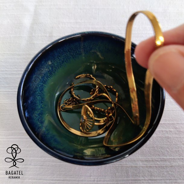 Lille skl, sort/grn/turkis