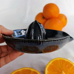 Citruspresser, sort/bl (: 14 cm)