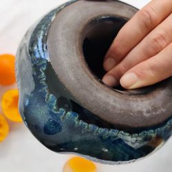 Citruspresser, sort/bl (: 14 cm)