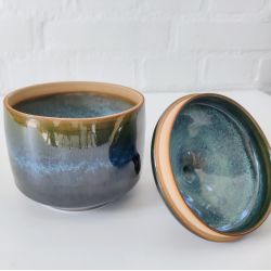 Lgkrukke, bl/turkis/gylden (: 10,5cm)