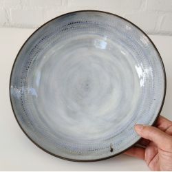 Skl med chattering, hvid/sort (: 27cm)