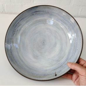 Skl med chattering, hvid/sort (: 27cm)