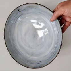 Skl med chattering, hvid/sort (: 27cm)