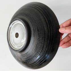 Skl med chattering, hvid/sort (: 27cm)