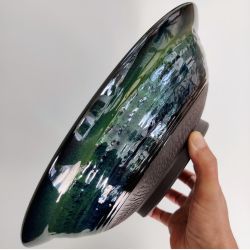 Skl, grn/turkis/sort/r skrv (: 32,5cm)