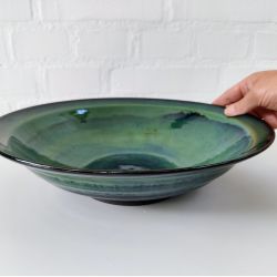 Skl, grn/turkis/sort/r skrv (: 32,5cm)