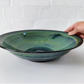 Skl, grn/turkis/sort/r skrv (: 32,5cm)