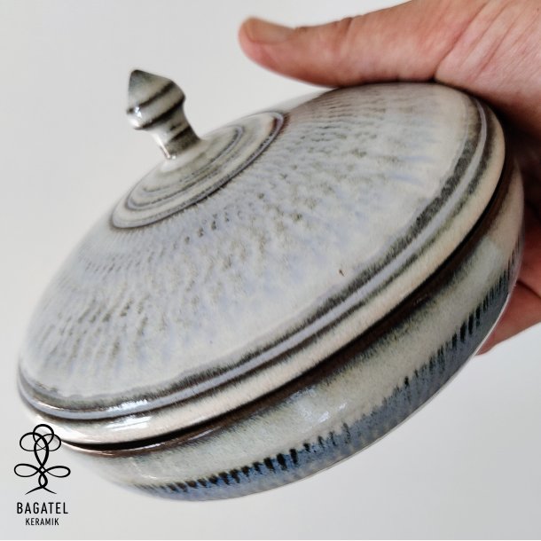 Lgkrukke, Hvid/sort (: 15cm)