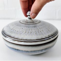 Lgkrukke, Hvid/sort (: 15cm)