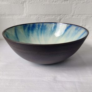 Skl i hvid/bl med rt ydre (: 28)