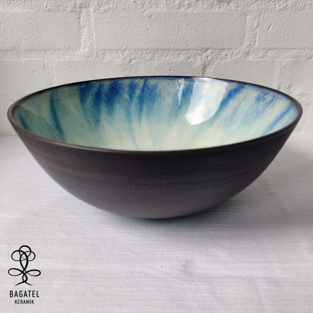 Skl i hvid/bl med rt ydre (: 28)