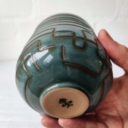 Stort krus med labyrint, petroleumsbl