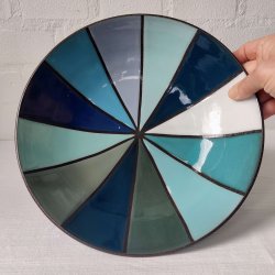 Skl med 12 farver, bl/turkis (: 27 cm)