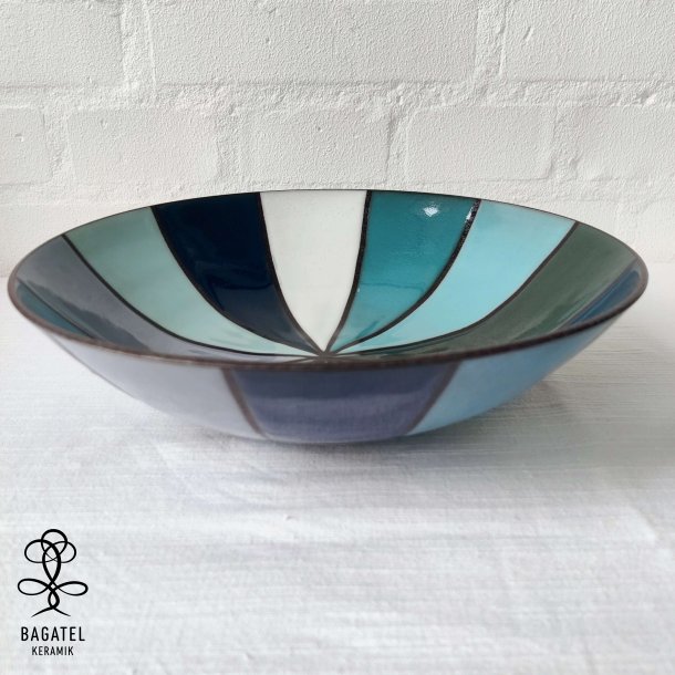 Skl med 12 farver, bl/turkis (: 27 cm)