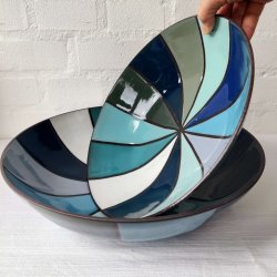 Skl med 12 farver, bl/turkis (: 27 cm)