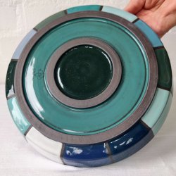 Fad, hj kant, 12 farver bl/ turkis (: 26 cm)