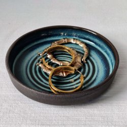 Skl med cirker, bl/r skrv (: 13 cm)