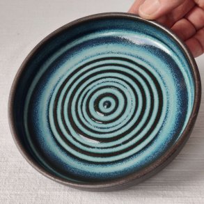 Skl med cirker, bl/r skrv (: 13 cm)