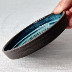 Skl med cirker, bl/r skrv (: 13 cm)