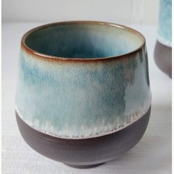 Buttet Drbekop i bl / sort skrv