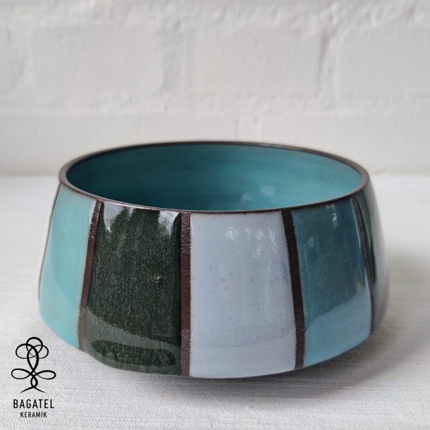 Skl, 12 farver i bl og turkis (: 13cm)