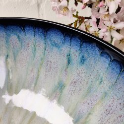 Stor sk�l i bl� (�: 33 cm)