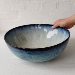 Stor sk�l i bl� (�: 33 cm)