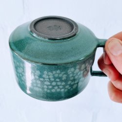 Kop, petroleumsbl med prikker - Lav