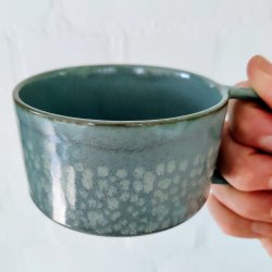 Kop, petroleumsbl med prikker - Lav