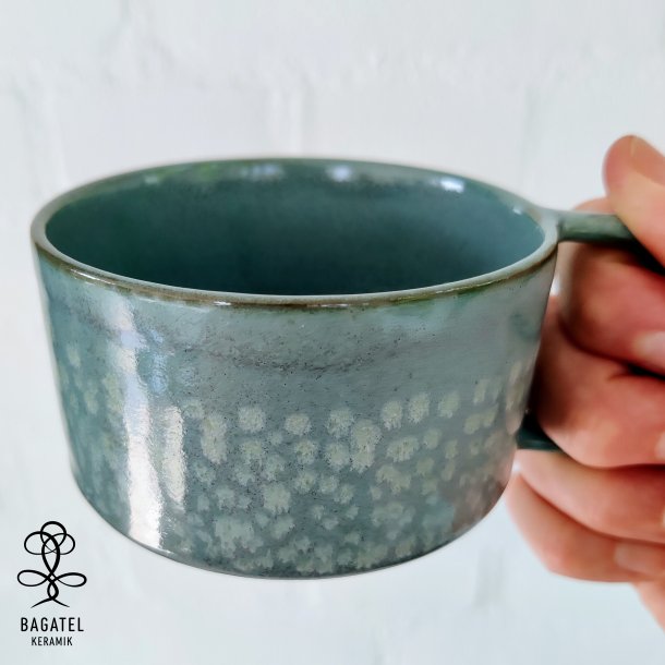 Kop, petroleumsbl med prikker - Lav