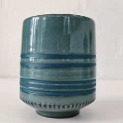 Stort krus, petroleumsbl/turkise striber