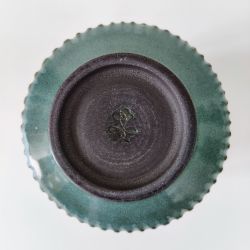 Stort krus, petroleumsbl/turkise striber