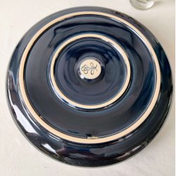 Fadsk�l i st�vet gr�/bl� med fiskeben (�: 30 cm)