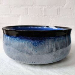 S�t med 2 store bl� sk�le (�: 27 cm og 20 cm)