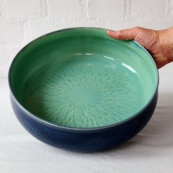 Fadsk�l i bl�/succulent (�: 27 cm)