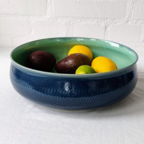 Fadsk�l i bl�/succulent (�: 27 cm)